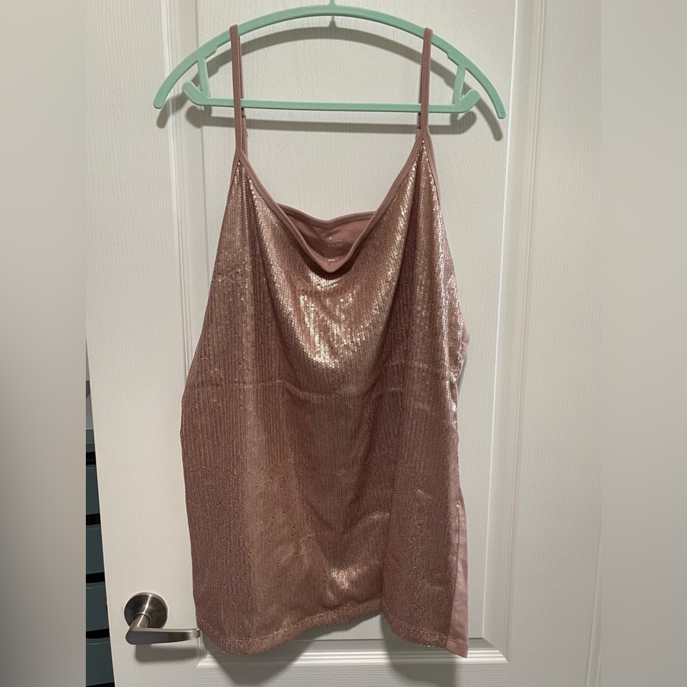 Torrid Rose Gold Sequin Tank Top Size 5